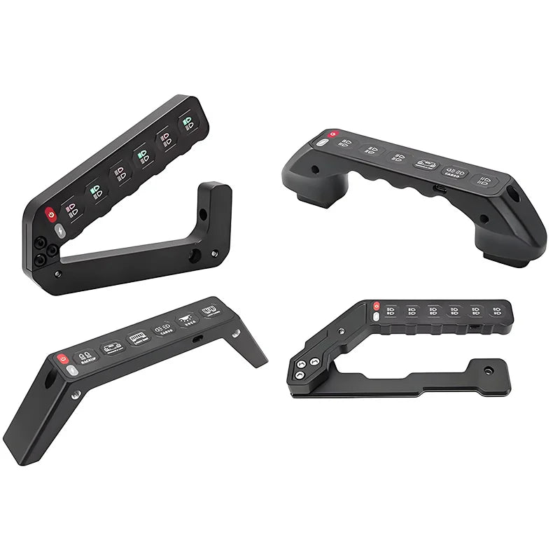 6 Gang A-Pillar Wireless Grab Handle Switch Panel 95A Aluminum for Toyota, HILUX, FJ CRUISER, LAND CRUISER, PRADO, TUNDRA
