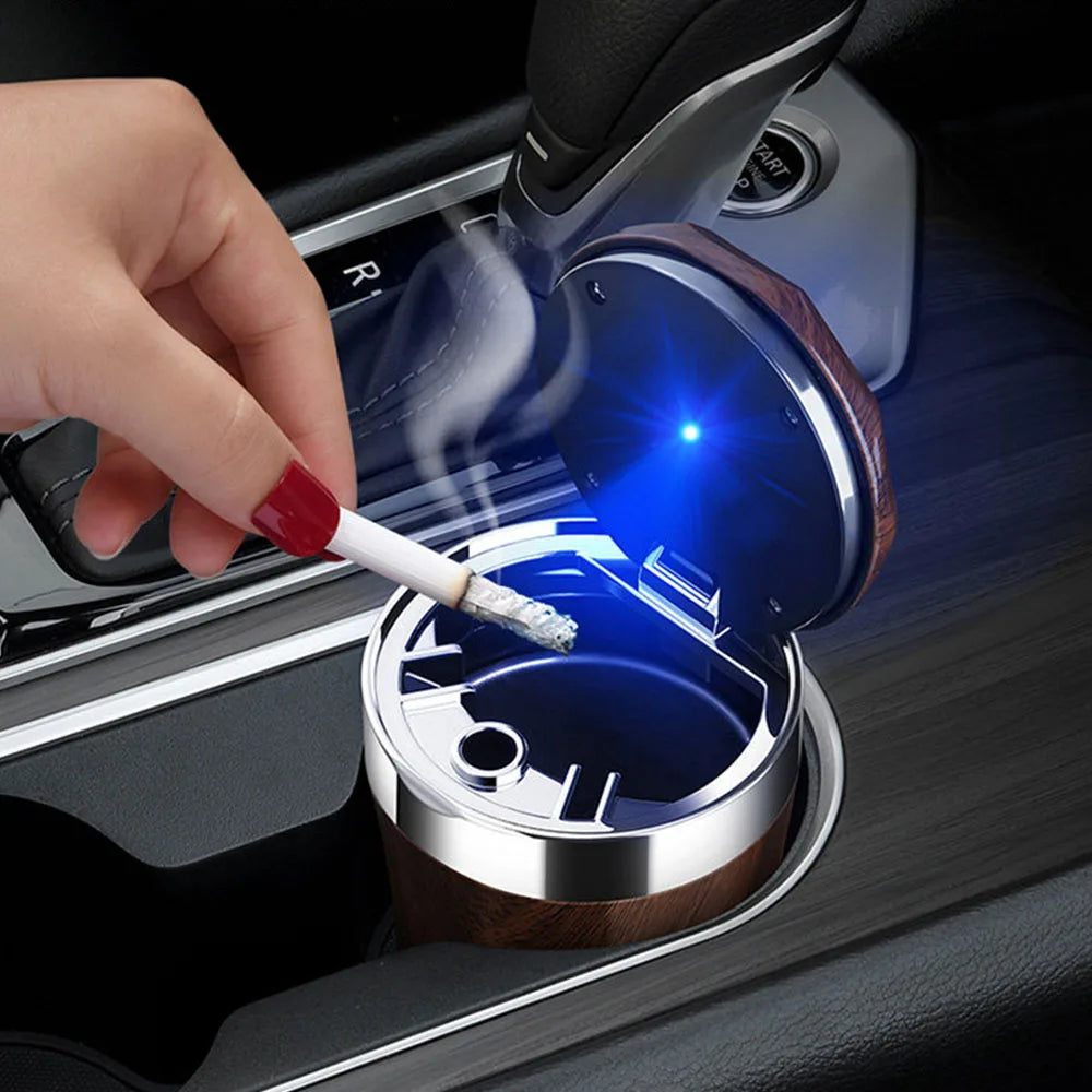 Car Ashtray With Lid Light Fit For Rox Adamas 2025 2026 Stainless Steel Inner Pot Interior Modification Supplies