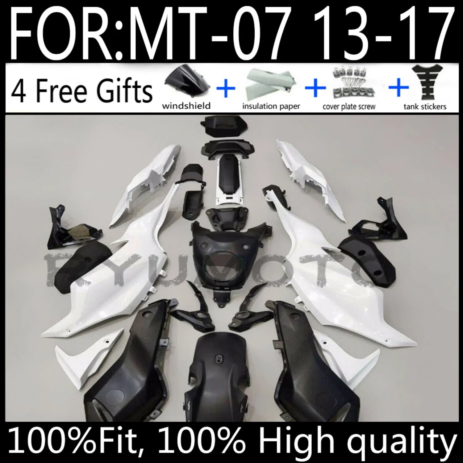 ABS Injection Full Fairing Body Kit Fit For 2012 - 2017 For Yamaha MT07 FZ07 MT-07 Set MT 07 FZ 07 2013 2014 2015 2016 fairings