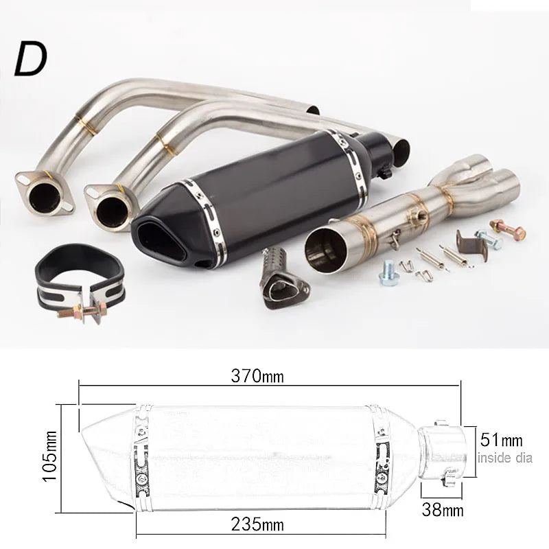 MT07 Exhaust Motorcycle Exhaust Full System For YAMAHA MT-07 FZ-07 2014 - 2023 TRACER 7/GT 2020-2023 TRACER 700/GT 2016-2019
