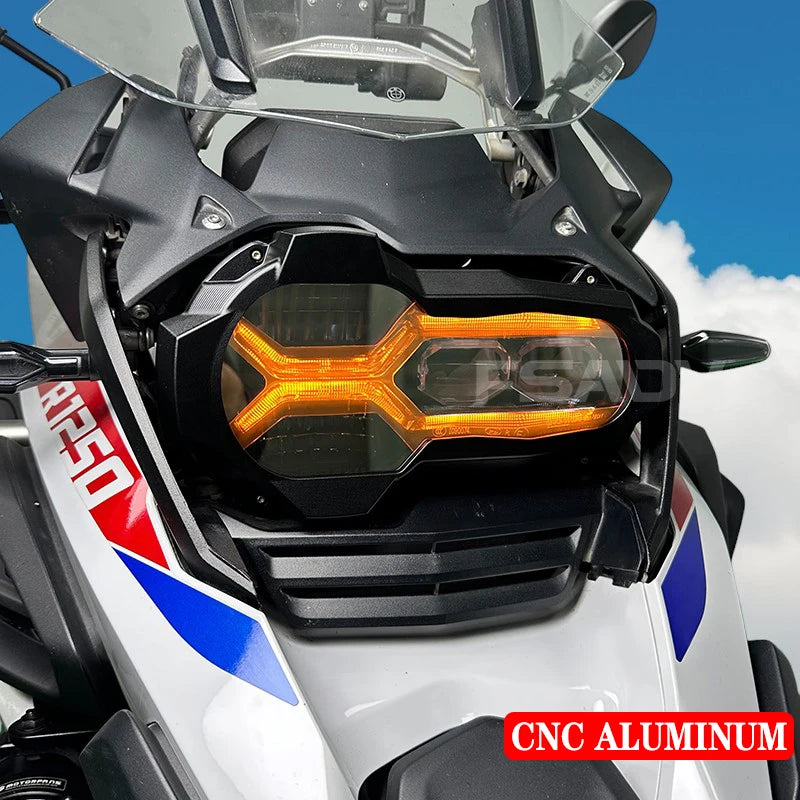 Aluminum Motorcycle Headlight Protector With 4 Fluorescent Covers For BMW R1250GS GSA R 1250 GS R 1250GS R1250 GS ADV Adventure