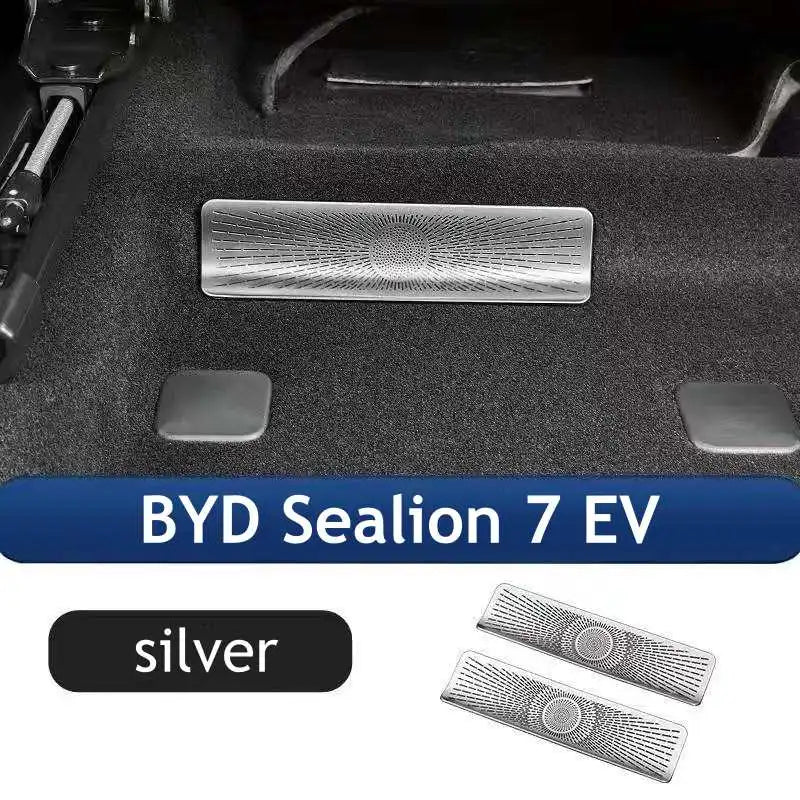 For BYD Sealion 7 EV 2024 2025 Under Seat Air Outlet Flow Vent Intake Grille Protect Cover Accessories