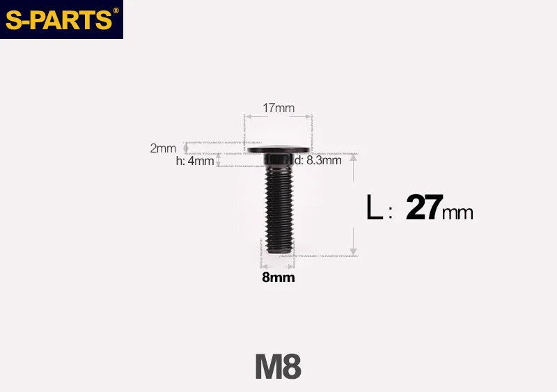 1PC Titanium Alloy A3 M8x27mm Front Brake Disc Screw Modified Parts Fit For BMW GS Brake Disc gs1200 1250