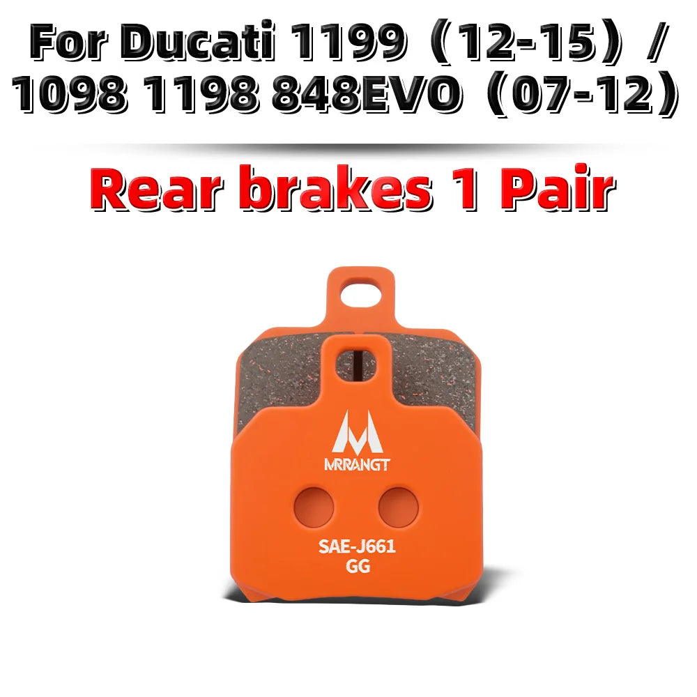 MRRANGT Motorcycle Ceramic Brake Pads Front Rear Set Fit For Ducati 1199 Panigale 1098 1198 848EVO High Performance Accessories