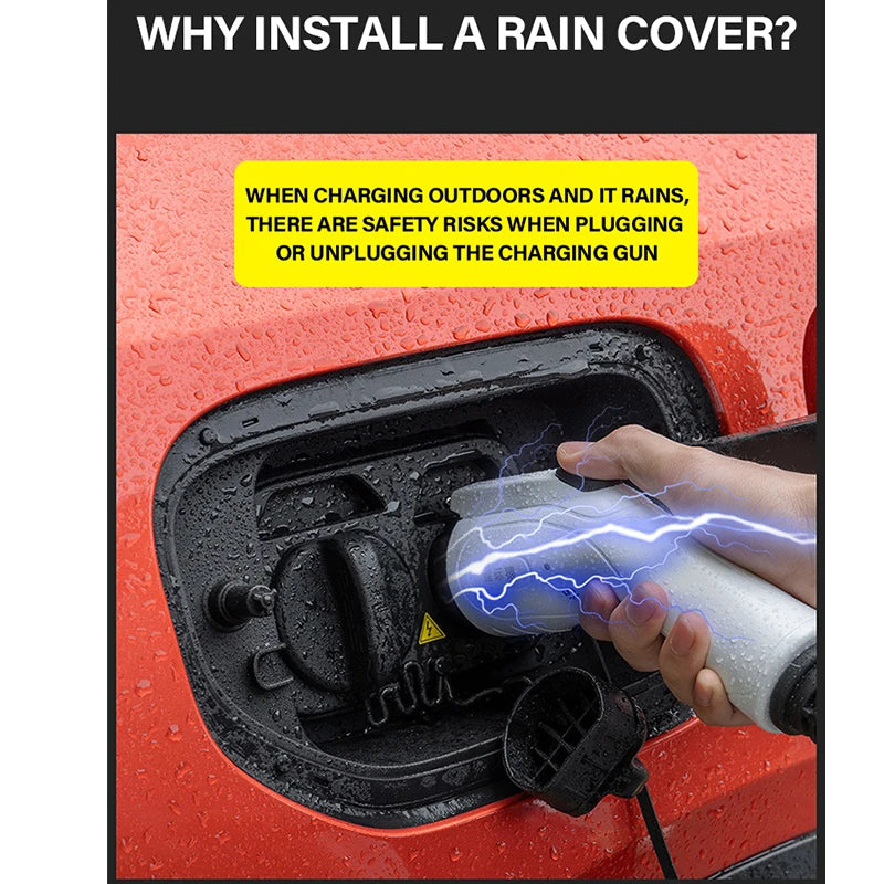 EV Car Charging Rain Covers For Polestones Rox 01 Accessories 2023~2025 Charging Gun Dustproof Waterproof Protection Cases Parts