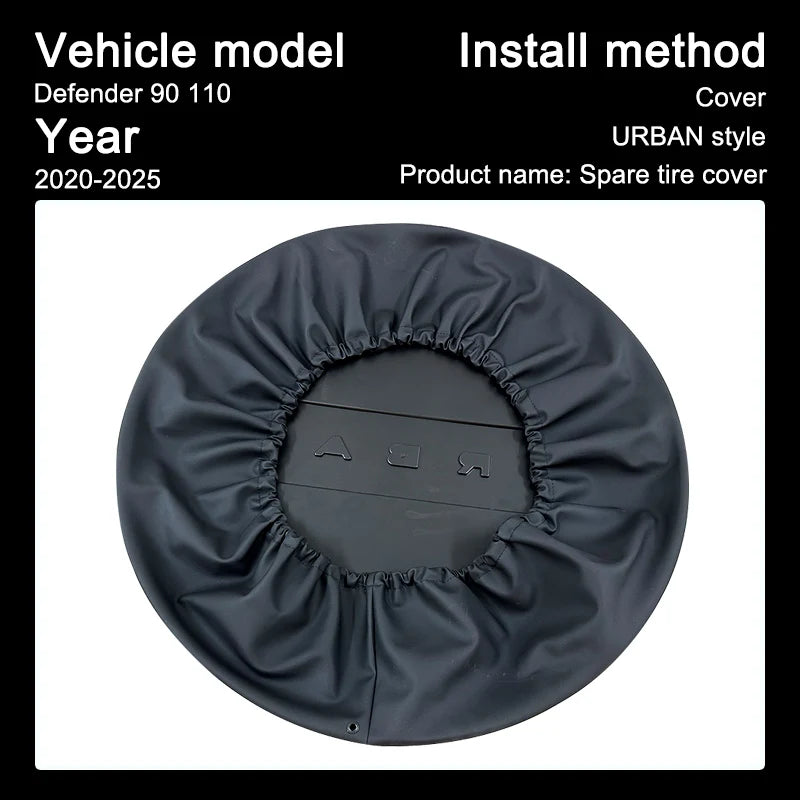 Urban style Spare Wheel Cover for Land Rover Defender 90 110 130 2020-2025 ABS Premium Exterior Decoration Accessories