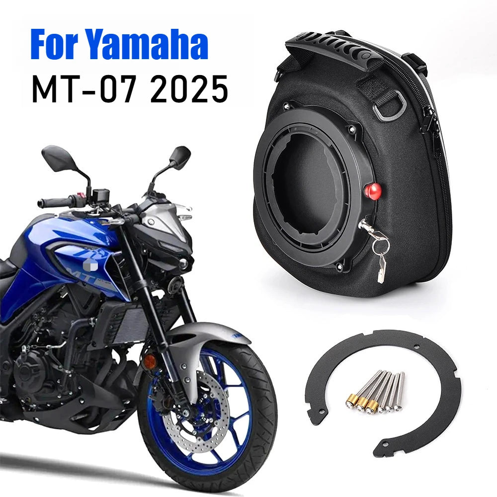For Yamaha MT-07 MT07 MT 07 2025 Tank Bag Luggage Quick Lock Waterproof Tankbag Backpack Navigation Top Case Accessories