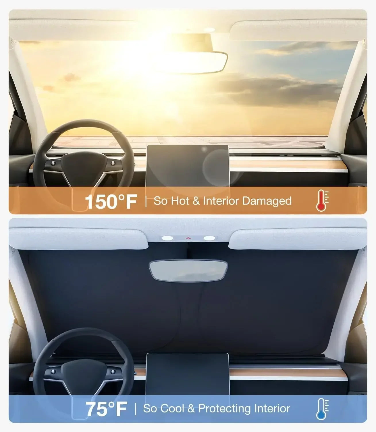 For Tesla Model Y Juniper Car Windshield Sunshade Cover Front Window Sun Shade Heat Insulation Summer Auto Accessories
