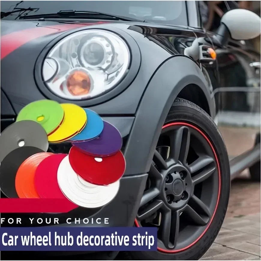 Universal 8M Car tires Styling Mouldings Rim Protect Strip Wheel Edge Protector Car Wheel Sticker Tire Protection Care Covers