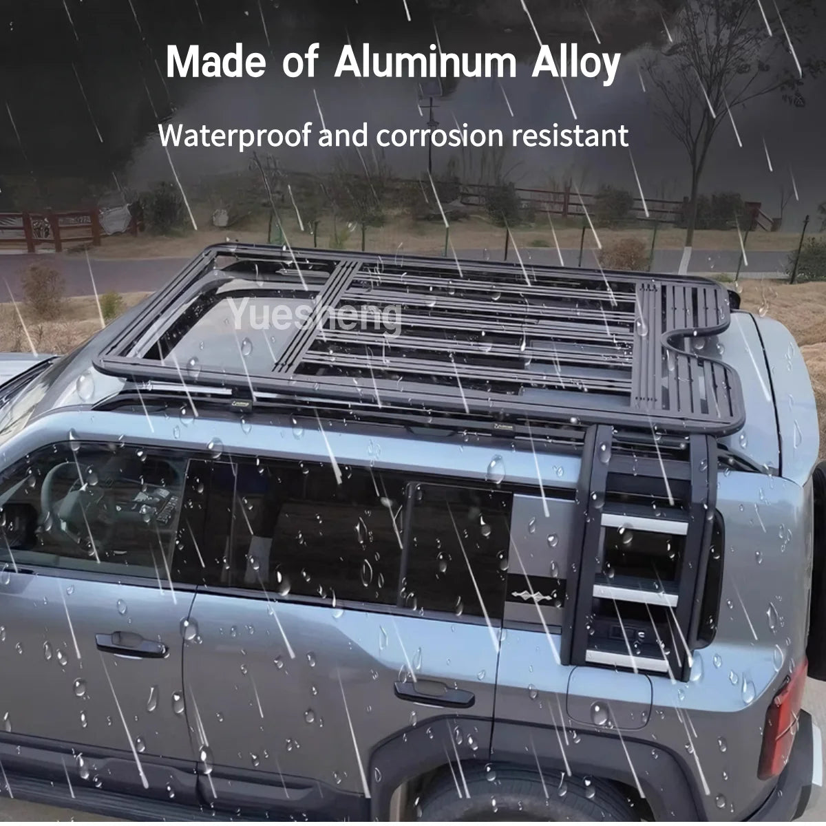 Off Road Aluminum Car Luggage Rack Roof Rack Side Ladder Side Storage Box For BYD Leopard 5 8 Titanium 3 7 Exterior Accessories