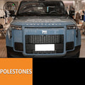 For BAIC JISHI ROX 01 polestone 01 Car Front Hood 3D metal Sticker Auto Logo Letter Patch black silver with 3M Tape