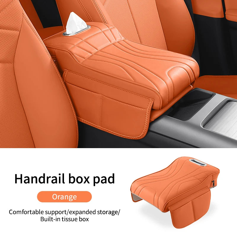 For Rox 01 Polestones 01 2024 Car Tissue Box Height Increase Armrest Pad Thicken Armrest Box Protective Cover Height Pad Storage