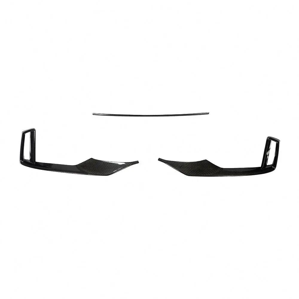 Carbon Fiber Front Bumper Scoop Trims For AUDI RS3 Base Sedan 2.5L 2480CC 2017-2019