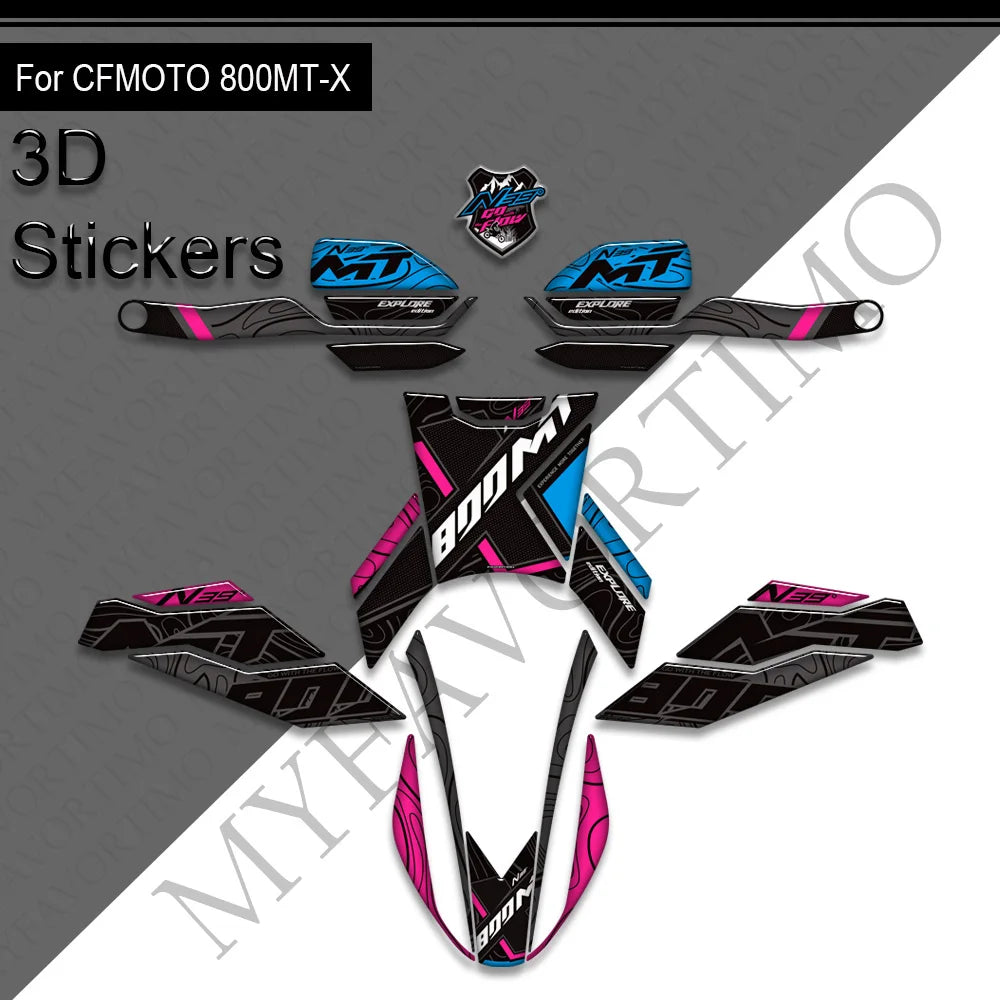 For CFMOTO 800MT-X 800MT 800 MT - X Adventure Bike Motorcycle Body Fairing Protector Tank Knee Pad Stickers Decals Kit 2024 2025