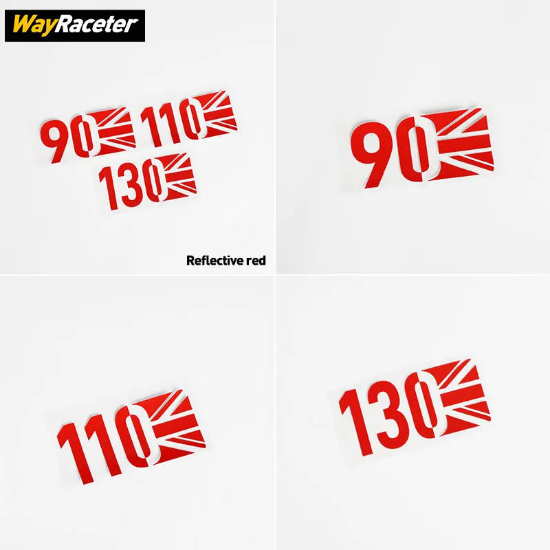 1 Piece Matte Black Trunk Sticker Side Fender Reflective Sticker Decal  For Land Rover Defender 90 110 130 Union Jack Accessorie