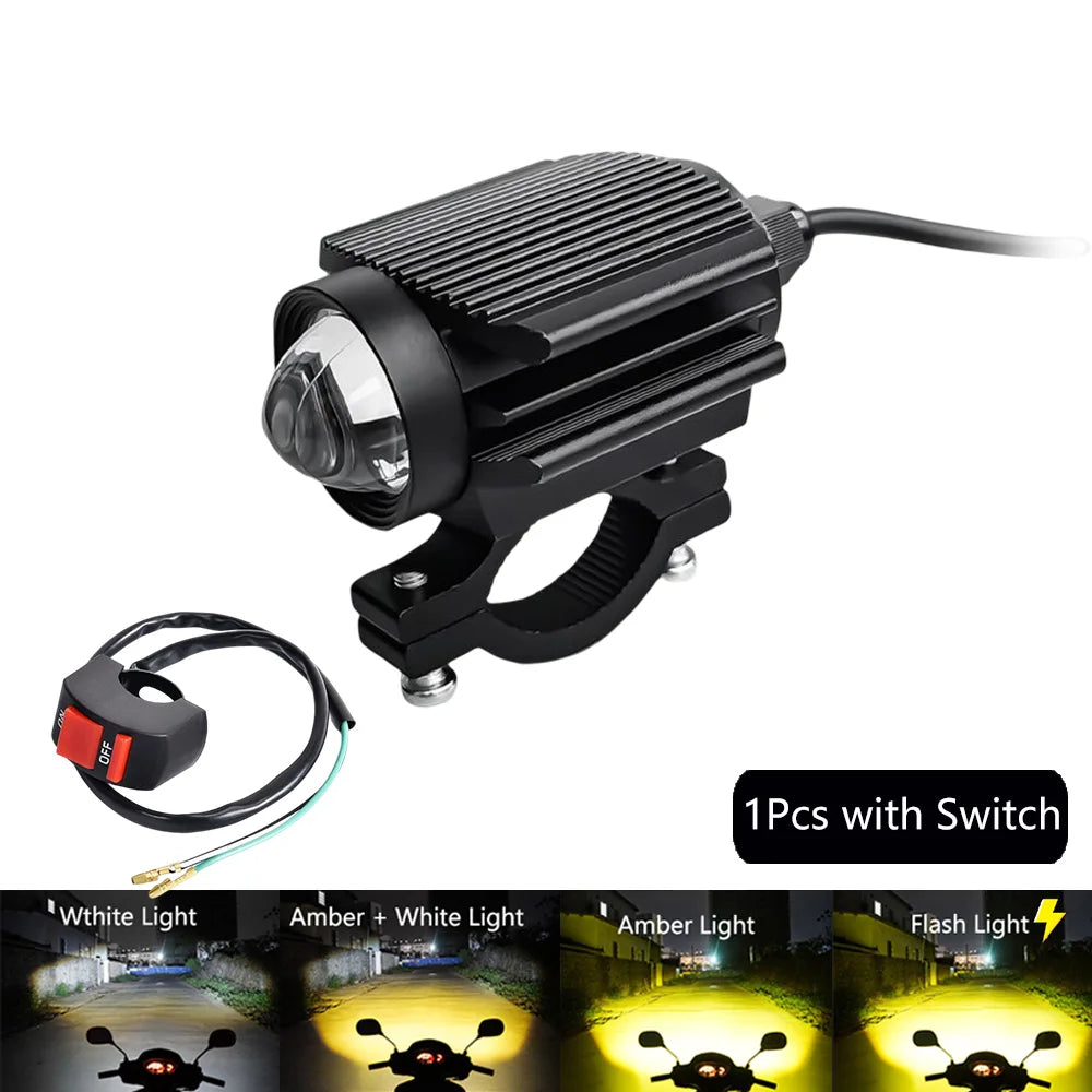 Additional LED Fog Lights Motorcycle Headlights For YAMAHA TENERE 700 MT10 DRAG STAR 400 BANSHEE FJR 1300 YZ250F VSTAR