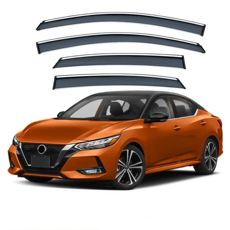 Window Visor Rain Exterior Part Body Kit Accessories For Nissan Sentra 2012 2013 2014 2015 2016 2017 2018 2019 2020 2021 -2023