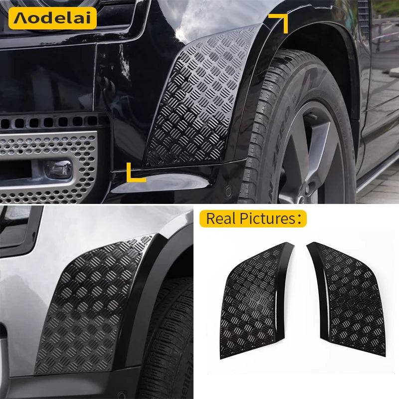 2 Pcs Front Bumper Scratch Guard Protection Plates for Land Rover L663 Defender 90 110 130 2020 2021 2022 2023 2024 2025 2026