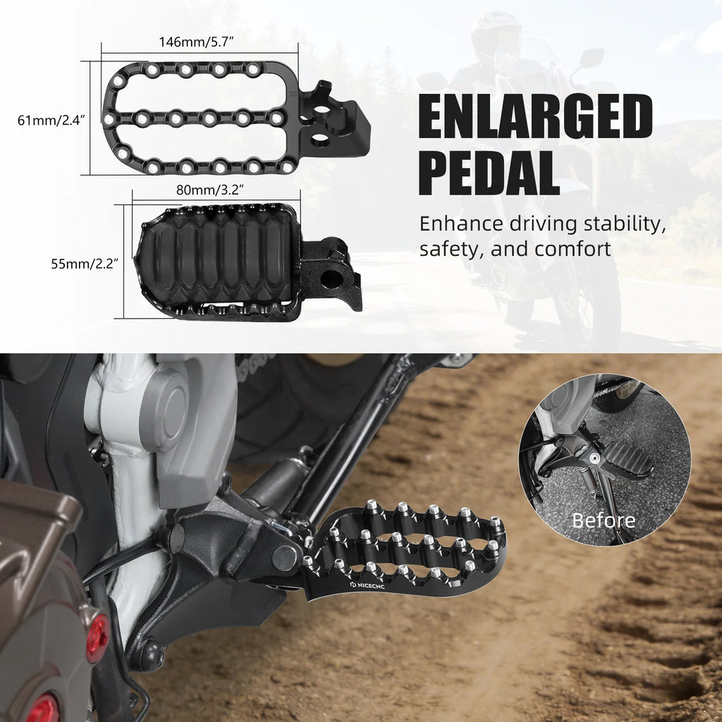 For Honda CRF1100L Africa Twin/ADV 2020-2026 Motorcycle Footrest Footpegs Foot Pegs Africa Twin CRF 1100L Adventure Sports 20-26
