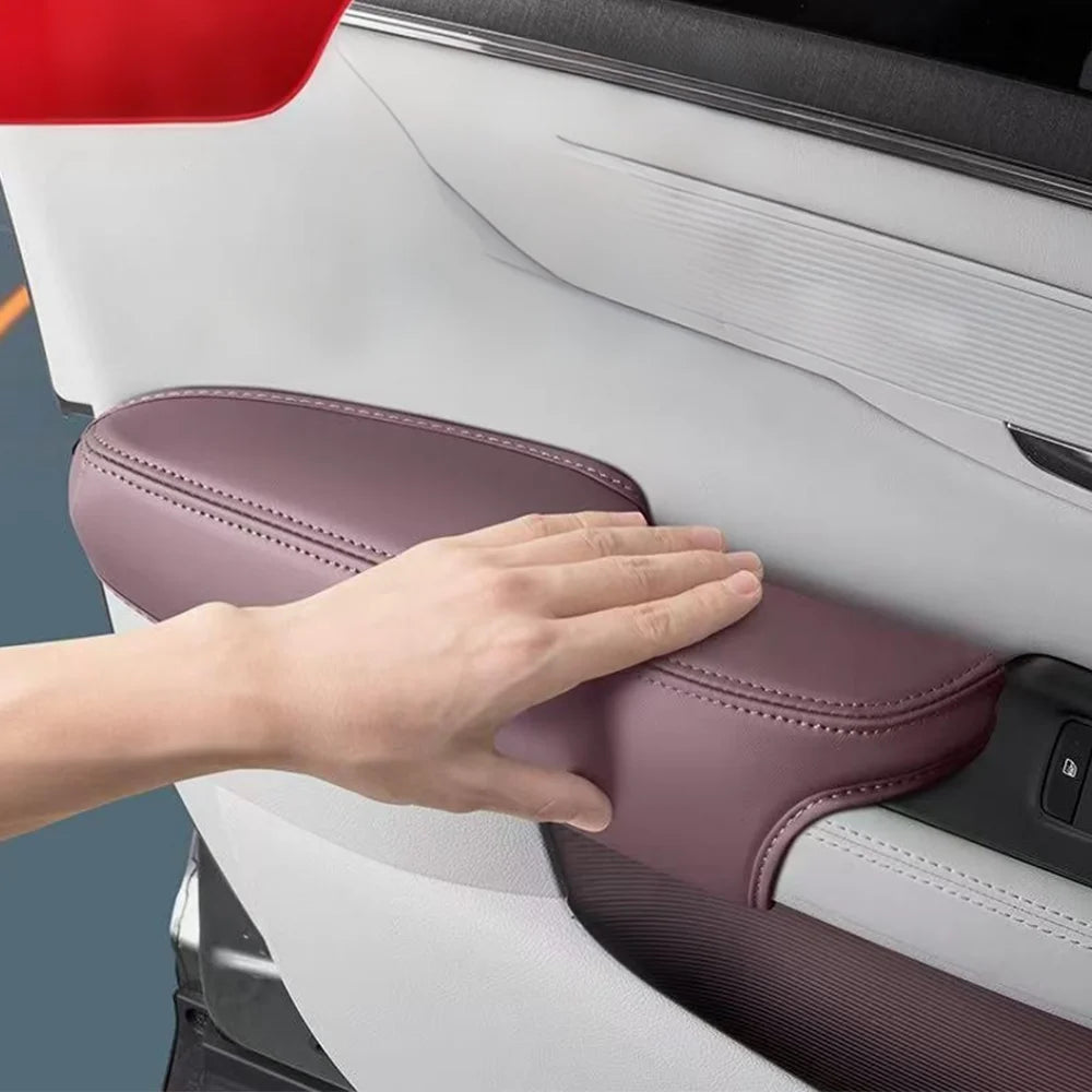 For BYD Seal U Sealion 6 Song Plus DM-i EV 2023~2025 2024 LHD Car Inner Door Handle Leather Protective Cover Interior Accessorie