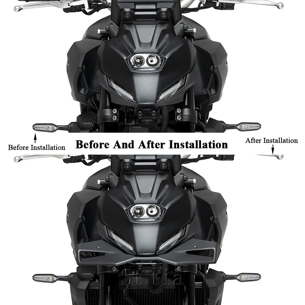 MT-07 New Motorcycle Front Spoiler Kit For Yamaha MT 07 MT07 2025- Downforce Naked Frontal Spoiler Winglet Aerodynamic Wing