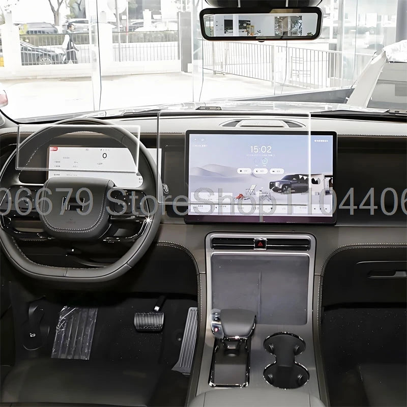 For ROX 01 Polestones 01 2023 2024 15.7inch Car gps navigation and 12.3inch instrument Tempered Glass Screen Protector film