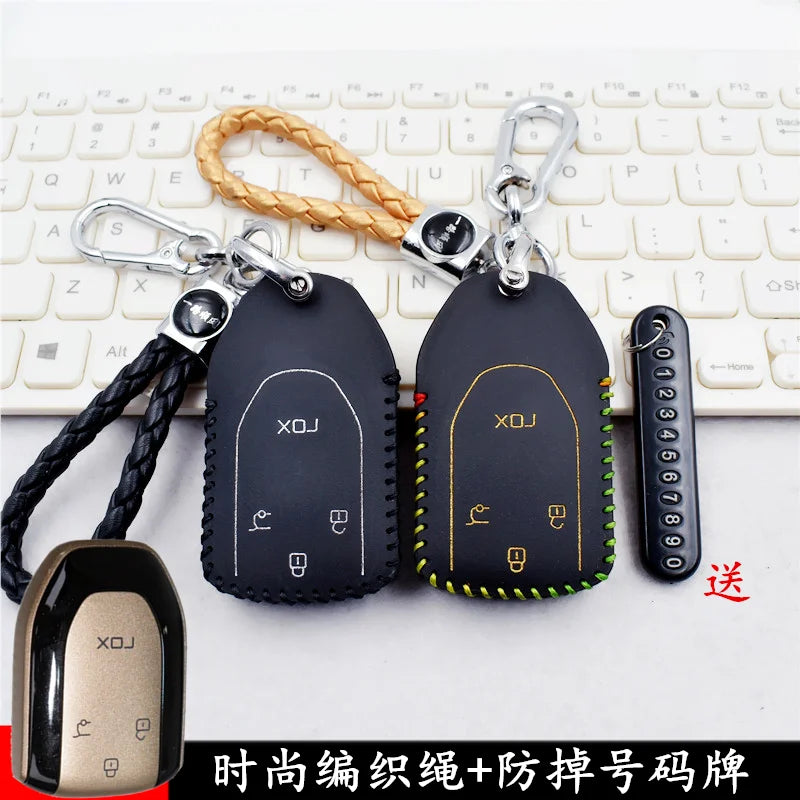 Leather Key Cover For Rox Polestones Adamas 2026 Car Key Bag Case Wallet Holder