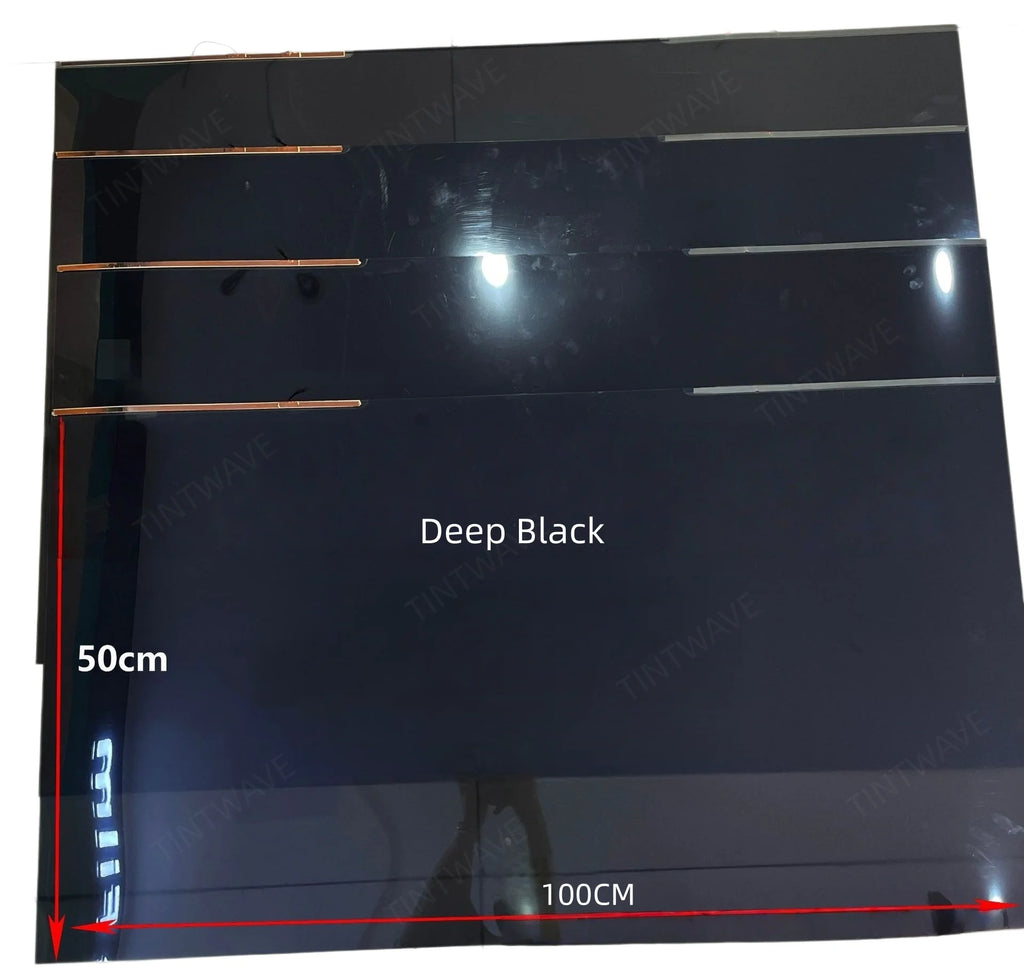 TINTWAVE Deep Black Smart Tint for Car Windows PDLC Smart Film 12V Electric Window Tint Remote Control Privacy Heat UV 2PCS Kit