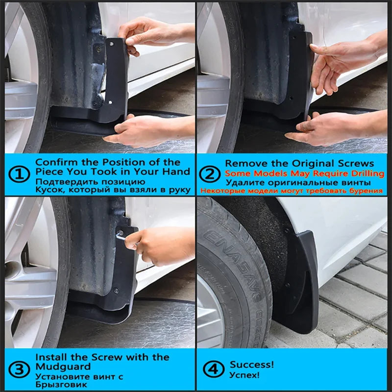 For Rox 01 Polestones 01 2024 2025 2026 Car Mudguards Anti-splash Mud Flap Guard Wheel Fender Mudflaps Tools Accessories 4PCS