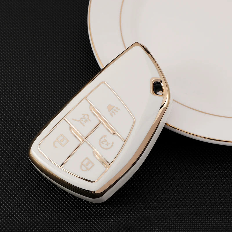 Car Key Cover Case for Chevrolet Tahoe Suburban for GMC Yukon for Buick ENVISION S Plus Avenir 2020 2021 2022 2023 5 6 Button