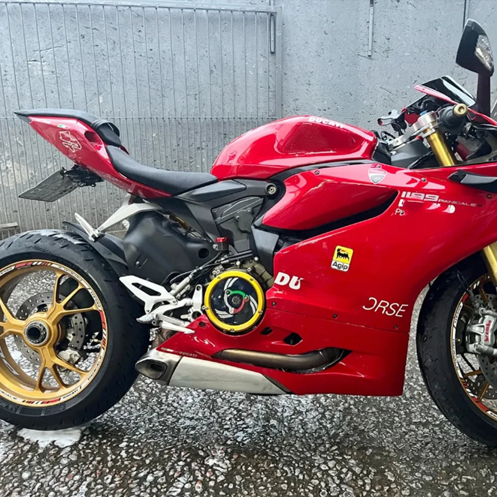 For DUCATI Panigale V4 1100 2018-2023 V4S 18-23 Clutch Transparent Engine Side Protection Cover Refitted Aluminum