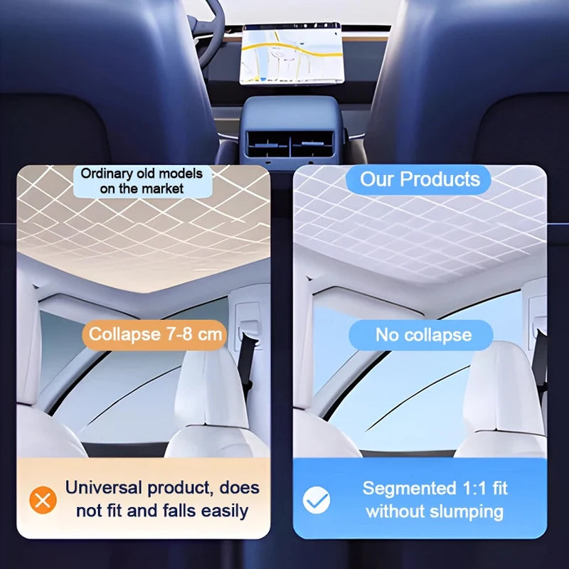 For Rox Polestones 01 Accessories 2023 2024 2025 2026 Electrostatic Adsorption Car Sunroof Sunshade Static Cling Panoramic Shade