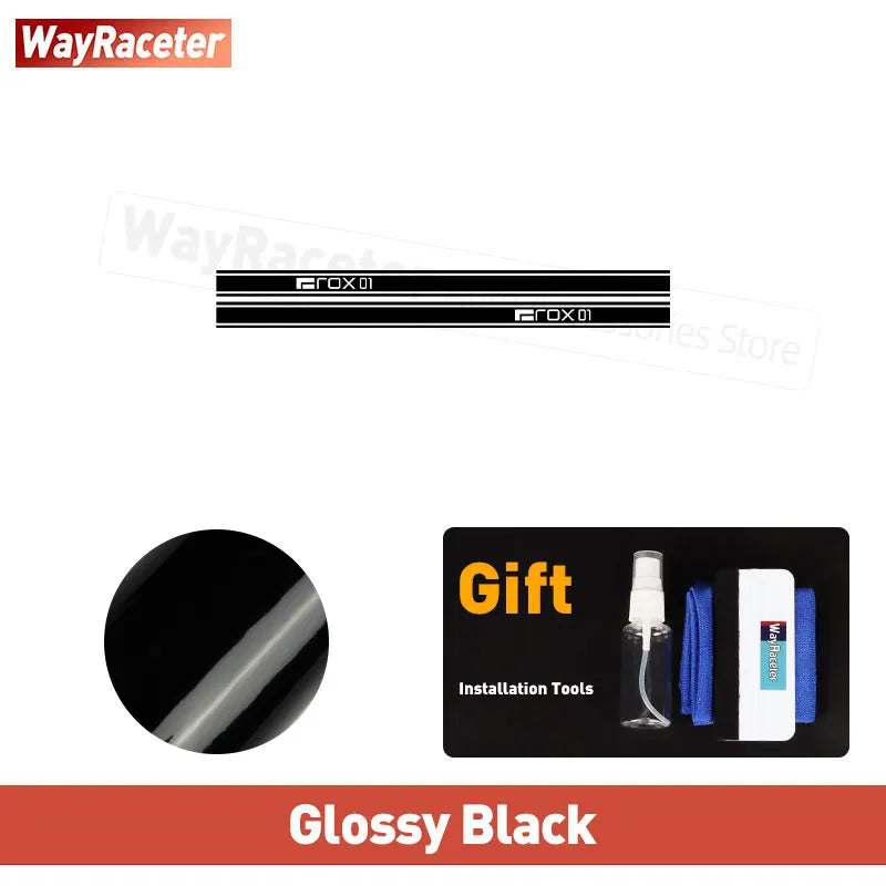 2 Pcs/Set Door Side Stripes Sticker Carbon Fiber Vinyl Decal For Polestones 01 ROX 01 2025 2026 2023 2024 Accessories