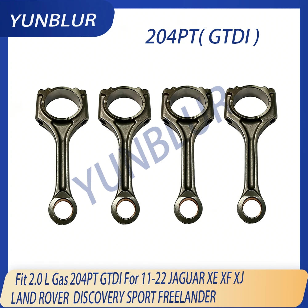 4pcs Engine Parts Connecting Rod Set Fit 2.0 L Gas 204PT GTDI For 11-22 JAGUAR XE XF XJ LAND ROVER DISCOVERY SPORT FREELANDER