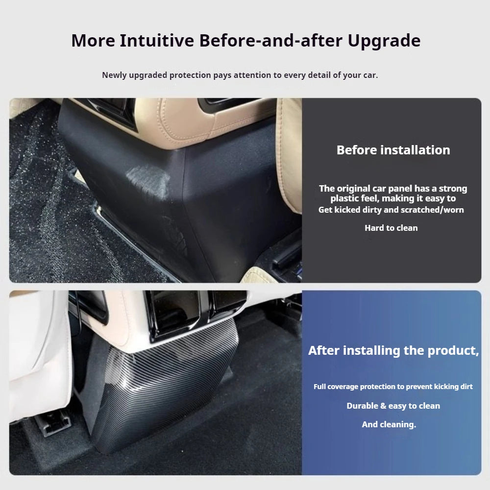 For BYD Leopard 8 Denza B8 Car Specialized Armrest Box Rear Anti Kick Plate Rear Row Seat Protection Pad Auto Interior Modified