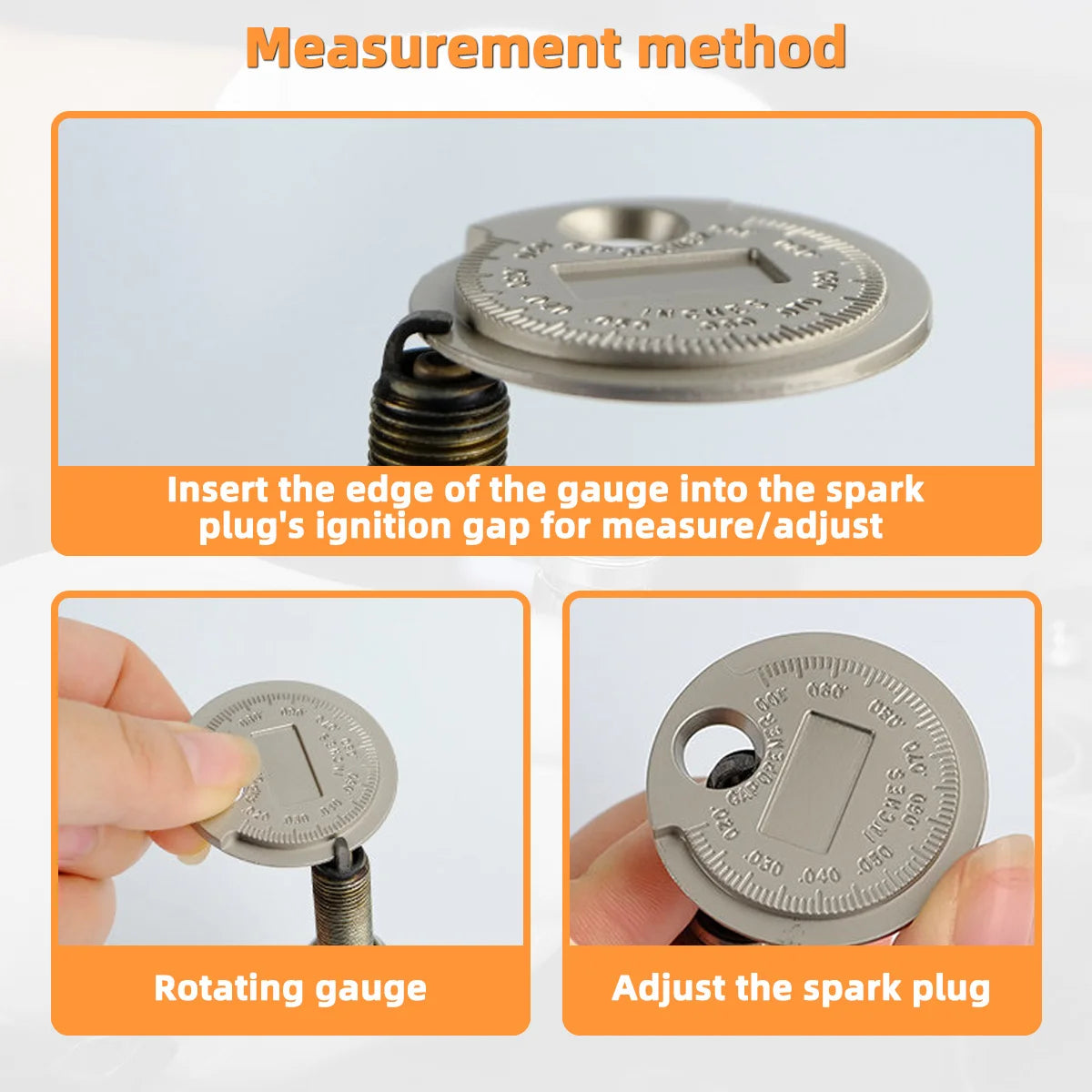 1/5/10pcs Coin Type 0.6-2.4mm Spark Plug Gap Measurement Tool For Automotive Parts Compact And Portable Universal Zinc Alloy