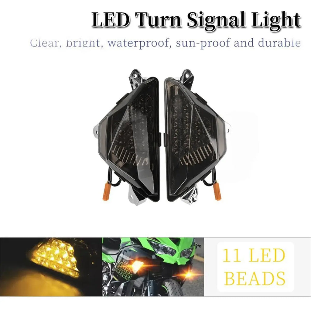 #45X Motorcycle Front Turn Signal,Motorcycle LED Turn Signal for Kawasaki NINJA ZX Series (ABS)