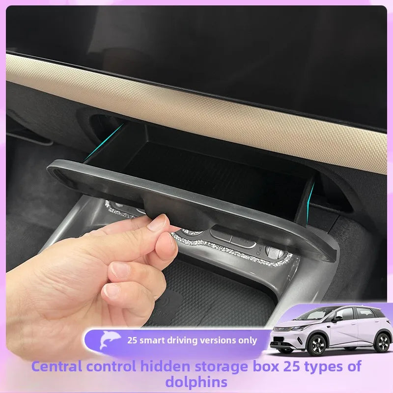 Car Central Control Hidden Storage Box Special Original Car Color Armrest Interior Storage for 2025 BYD Smart Driving Dolphin