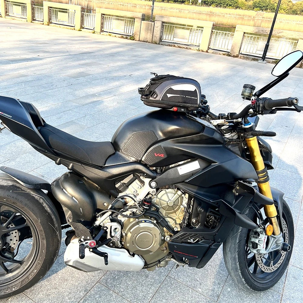 For DUCATI Panigale V2 V4 Streetfighter V4 R S Tank Bag Rotation Locked  Anti Theft Bag Waterproof Fuel Luggage Carrie Top Case