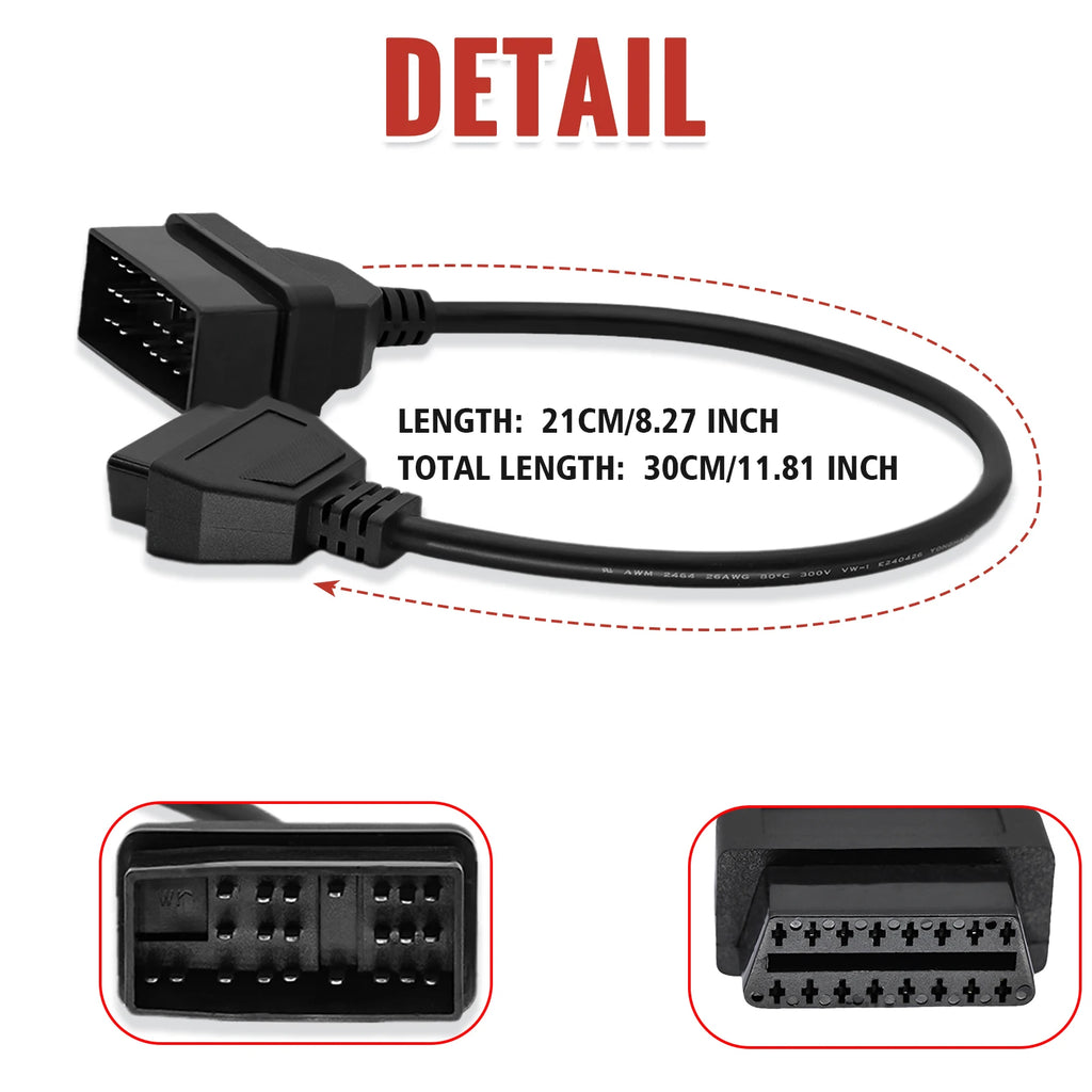 22Pin إلى OBD2 لموصل تشخيص تويوتا DLC محول OBD إلى OBD2 لسيارات لاند كروزر/كارينا/كامري/كراون تشخيص K-Line ذو 22 سنًا
