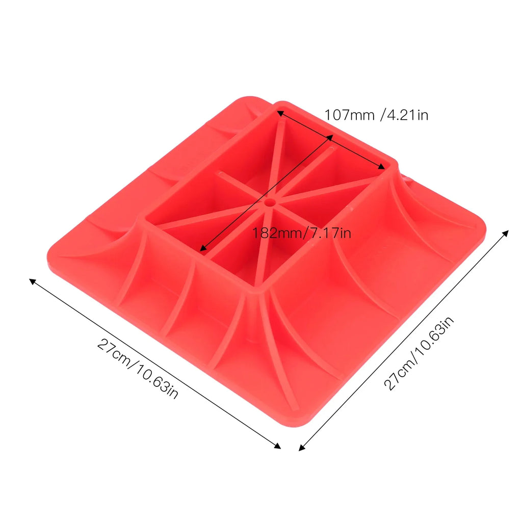 Heavy Duty Lift Jack Off Road Base Red Nylon Anti Fracture Support Board for Sand Mud Grass Soft Ground Lift Jack Base Jack Base