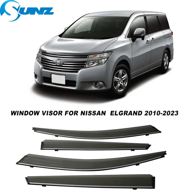 Window Visor For Nissan Elgrand MK3-E52 2010 2011 2012 2013 2014 2015 2016 2017 2018 2019 2020 2021 2022 2023 Weathershield