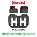 for ROX 01 / Polestone 01 2023 2024 2025 2026 Eco-Friendly TPE Car Floor Mats & Trunk Mats, All-Weather Protection