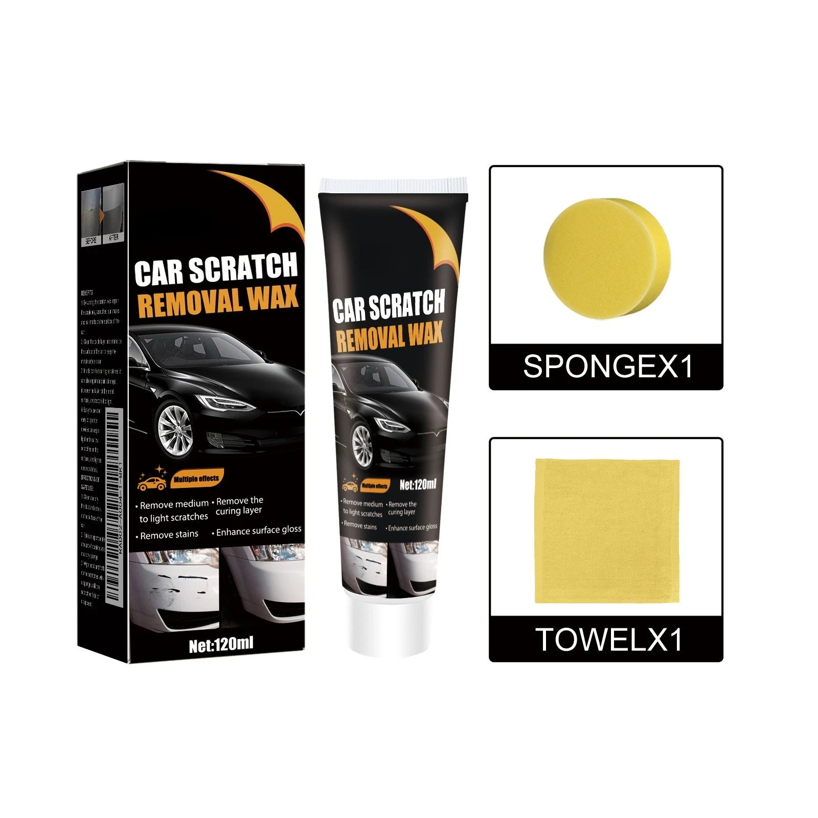 Auto Paint Scratch Repair Wax Car Body Swirl Remover Polishing Grinding Compound Paint Care Anti-Scratch Care Tool for Vehicle