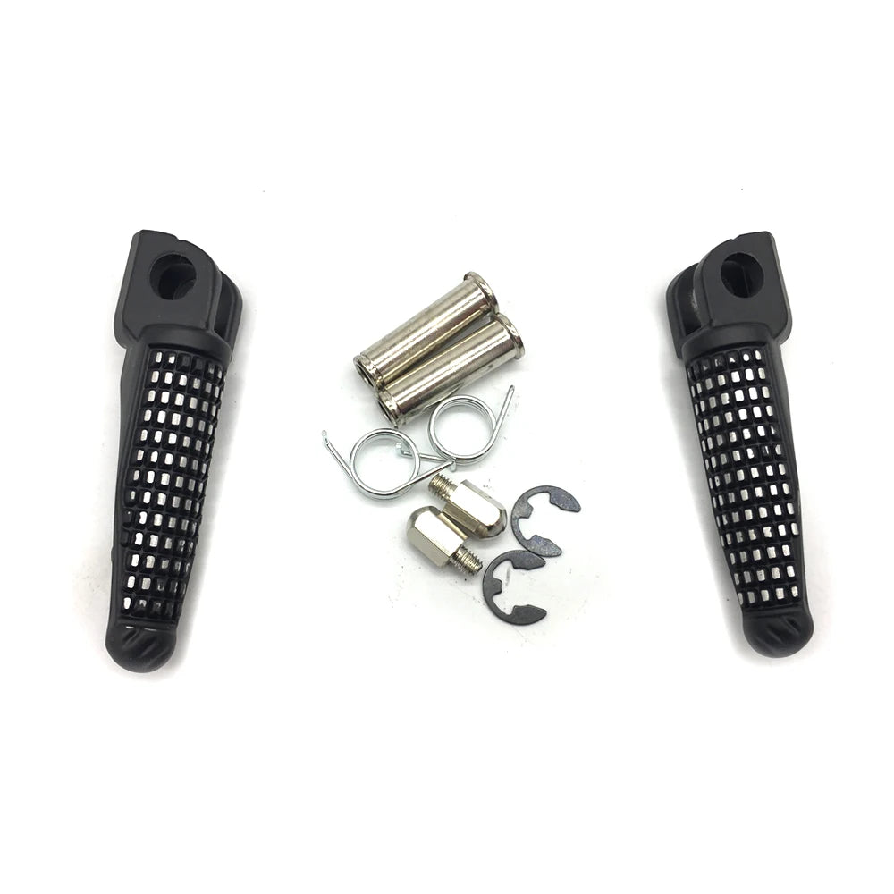 Motorcycle Black Front Rider Foot Pegs Footrest Bracket Fit For Kawasaki Ninja ZX10R 2004-2005
