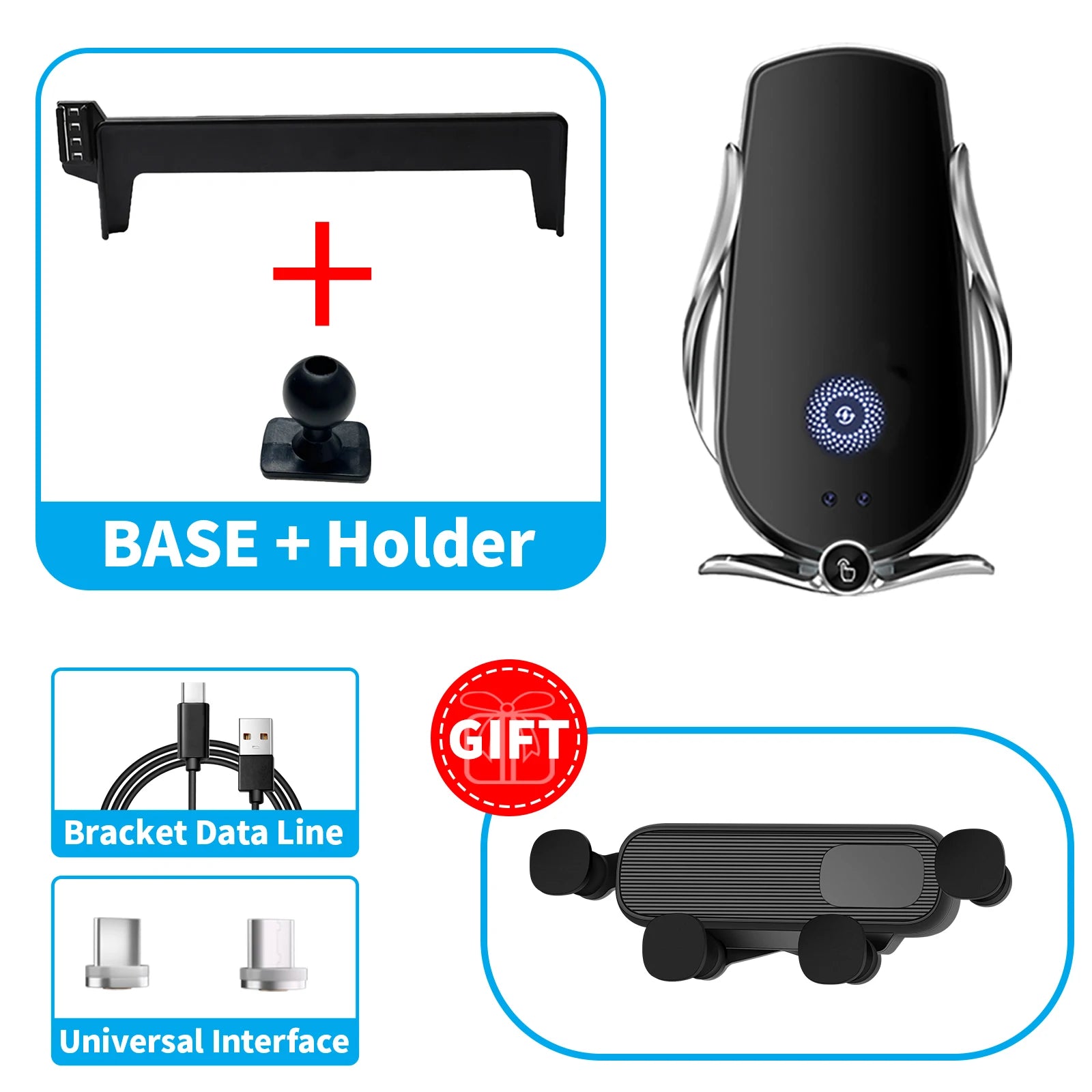 for Polestone 01 Rox 01 Car Phone Holder Screen Fixed Navigation Bracket Base Wireless Charging