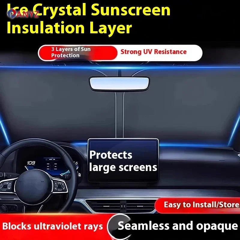 For BYD Atto 3 2021-2025 Car Windshield Sun Shade Reflector Sunshade Offers Protection for Car Interior Yuan Plus Accessories