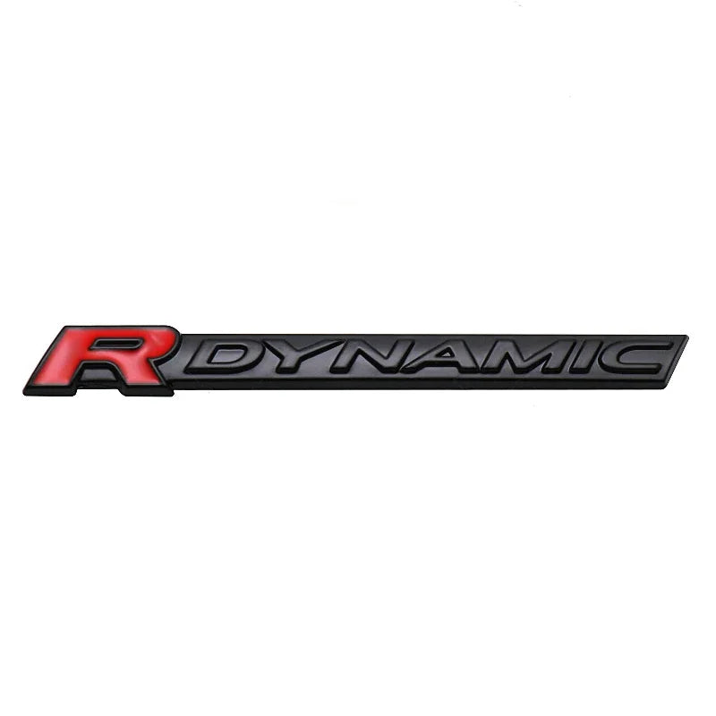 Car Metal R DYNAMIC Logo Side Fender Trunk Badge Emblem Decals Sticker For Land Rover VELAR Sport Discovery Evoque HSE Defender