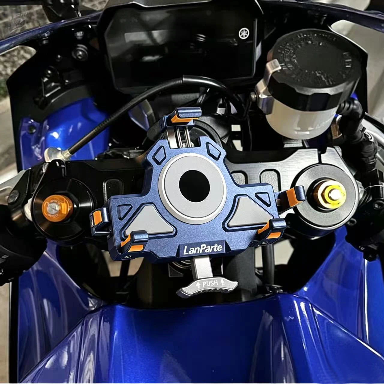 Mobile Phone Stand for Kawasaki Ninja 1000SX, 1100SX 2021–2026 Aluminum Shock-Absorbing 360° Adjustable Metal Navigation Stand