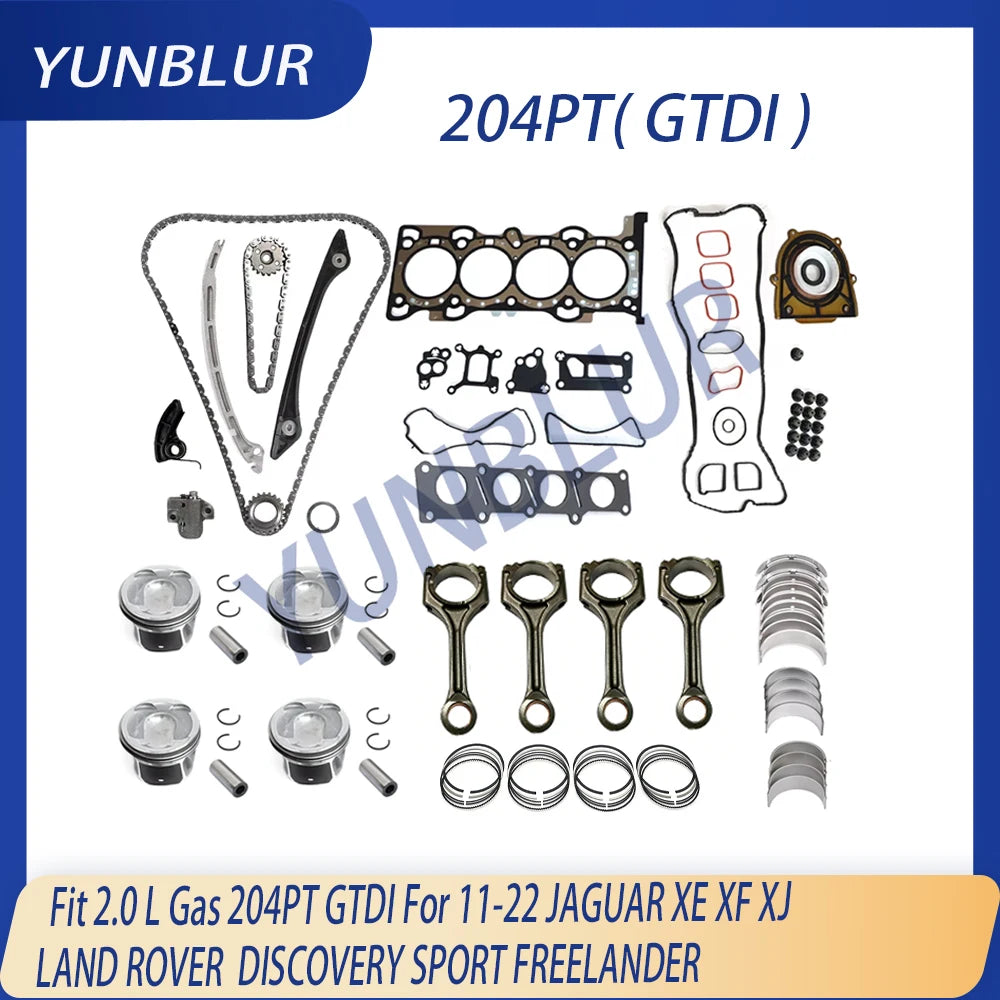 STD Rebuild Gasket Timimg Piston Bearing Con-rod Kit Fit 2.0 L Gas 204PT GTDI For 11-22 JAGUAR XE XF LAND ROVER DISCOVERY SPORT